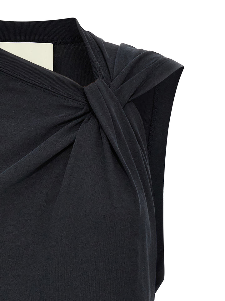 Isabel Marant Black Cotton Sleeveles T-Shirt