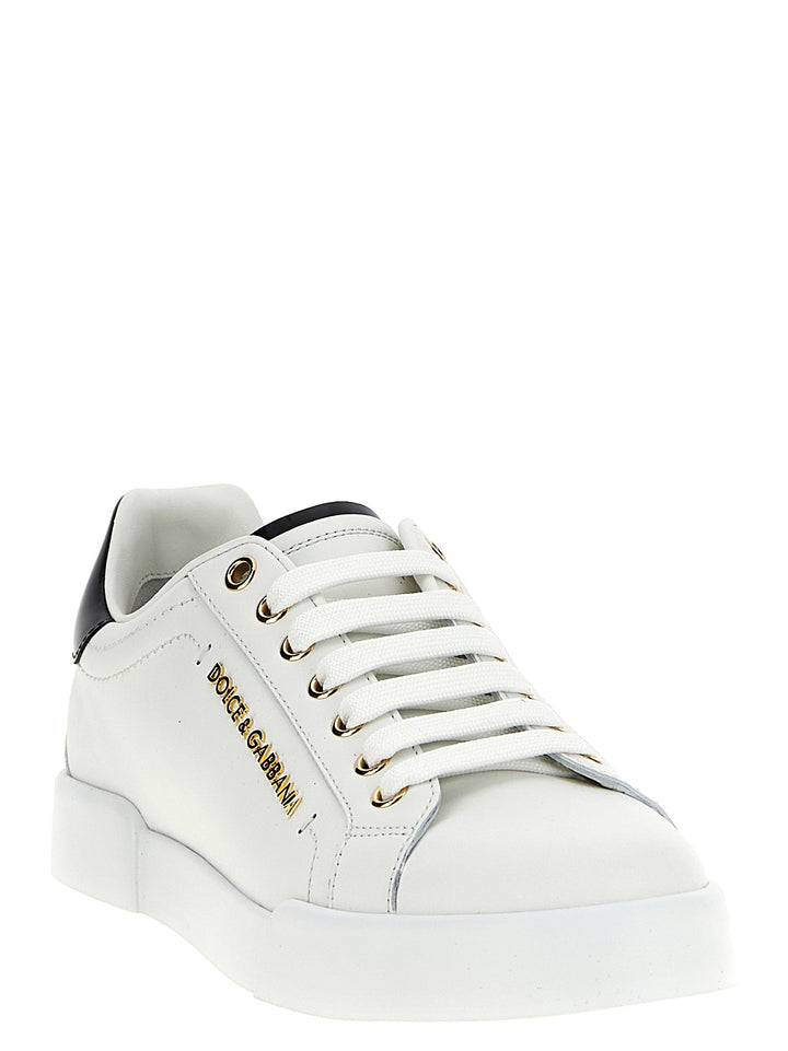 Dolce & Gabbana Bicolor Calfskin Low Top Sneakers