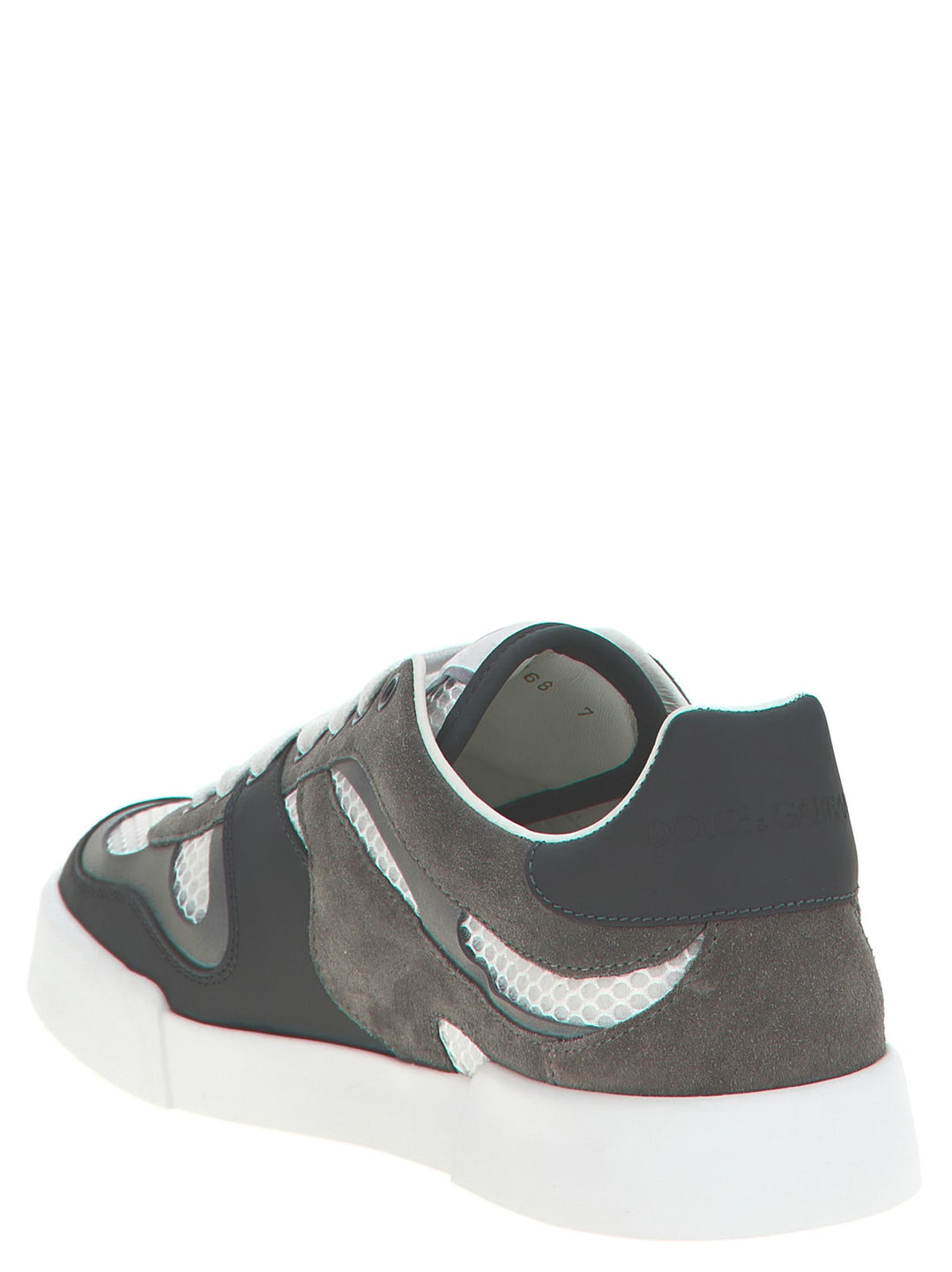 Dolce & Gabbana Gray Calfskin Athletic Sneakers