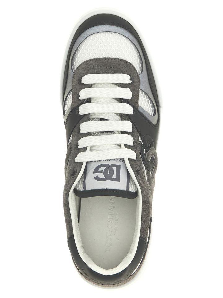 Dolce & Gabbana Gray Calfskin Athletic Sneakers
