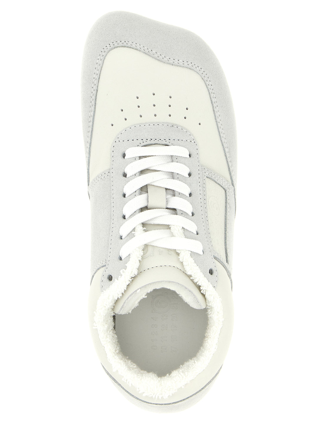 MM6 Maison Margiela Gray Calfskin Athletic Sneakers