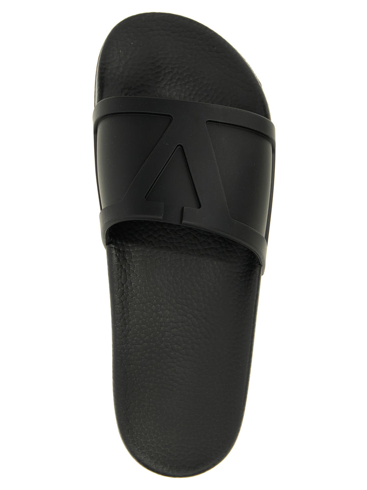 Valentino Garavani Black Plastic Slides