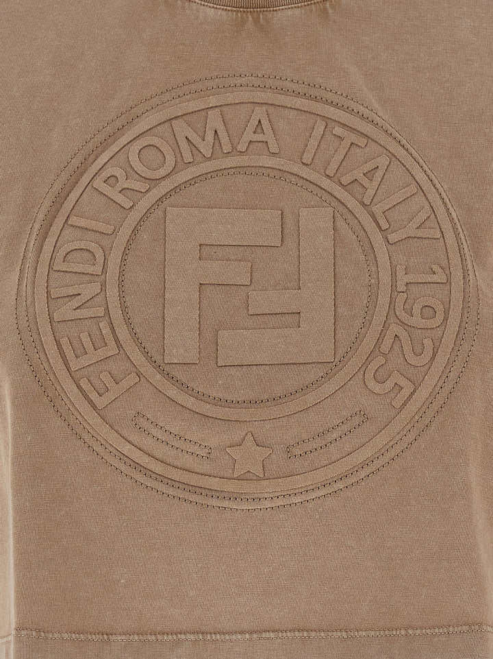 Fendi Brown Cotton T-Shirt