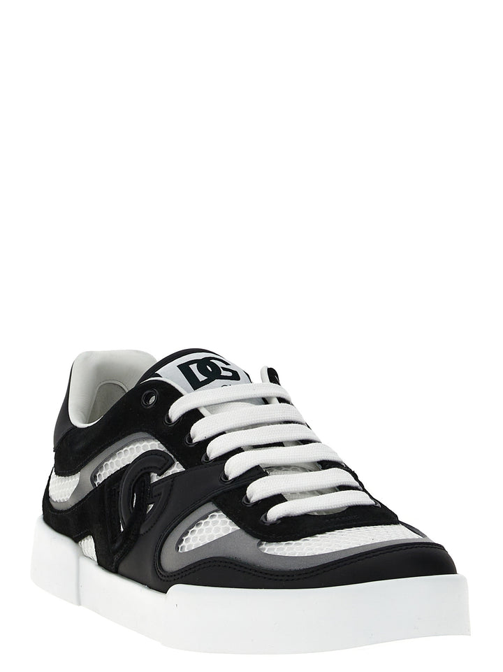 Dolce & Gabbana Bicolor Calfskin Sneakers