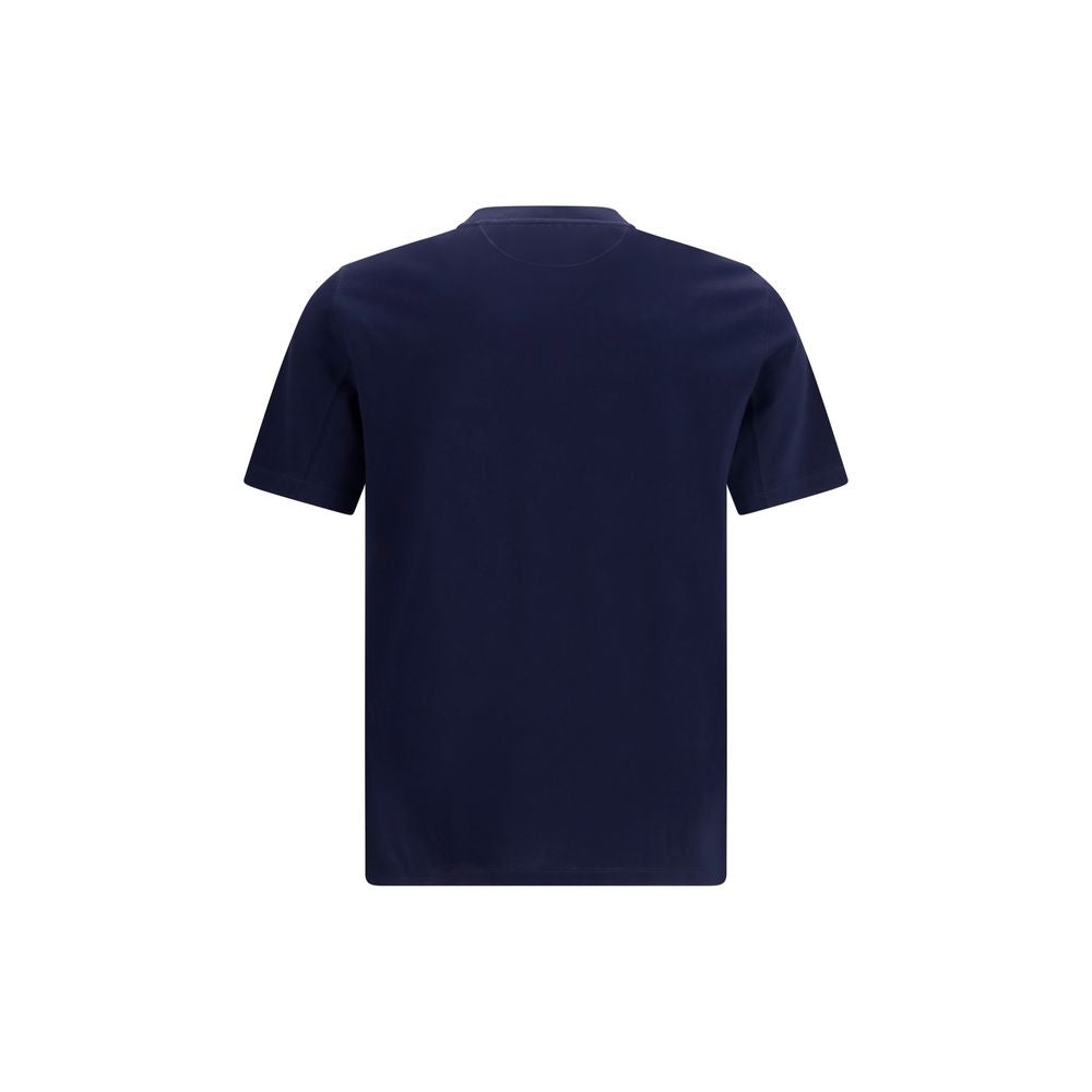 Brunello Cucinelli Blue Cotton T-Shirt