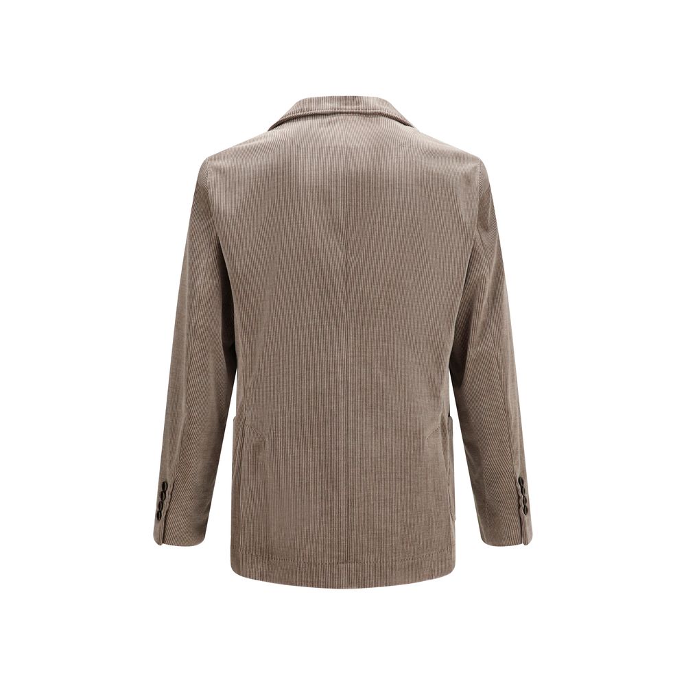 Brunello Cucinelli Gray Cotton Full-Length Jacket – Visamoda