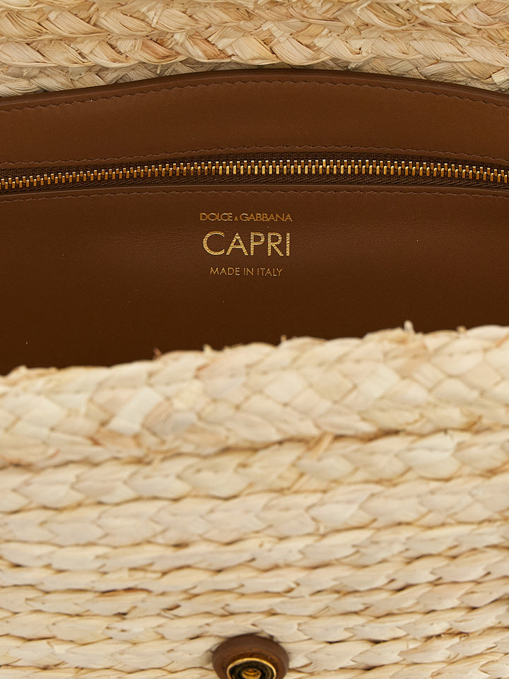 Dolce & Gabbana Beige Cork Shoulder Bag