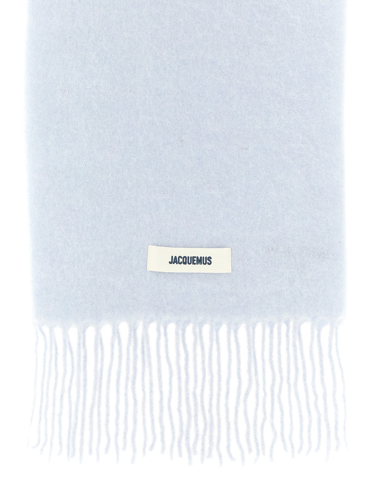 Jacquemus Blue Alpaca Leather Scarf