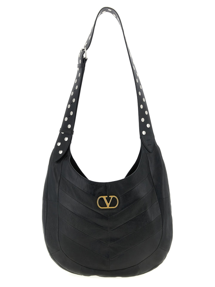 Valentino Garavani Black Lamb Leather Shoulder Bag