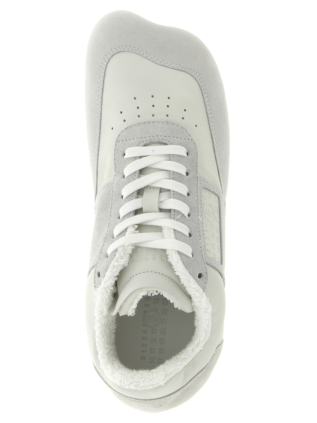 MM6 Maison Margiela White Calfskin Athletic Sneakers