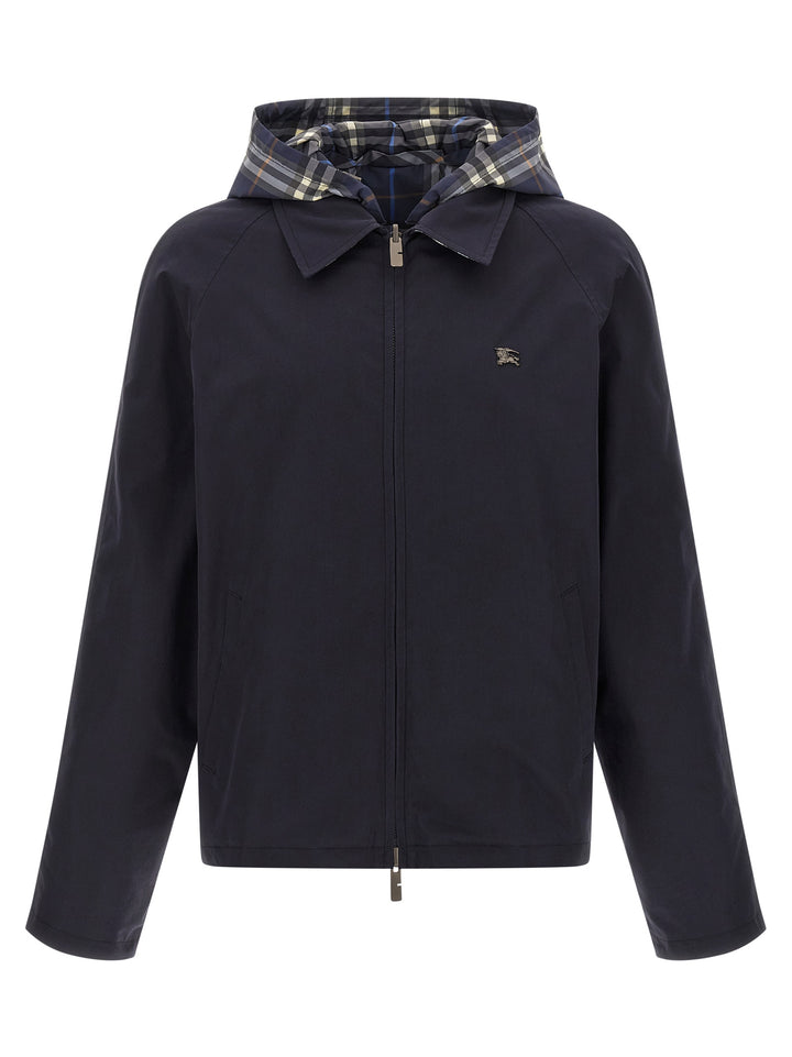Burberry Blue Cotton Full-Length Jacket