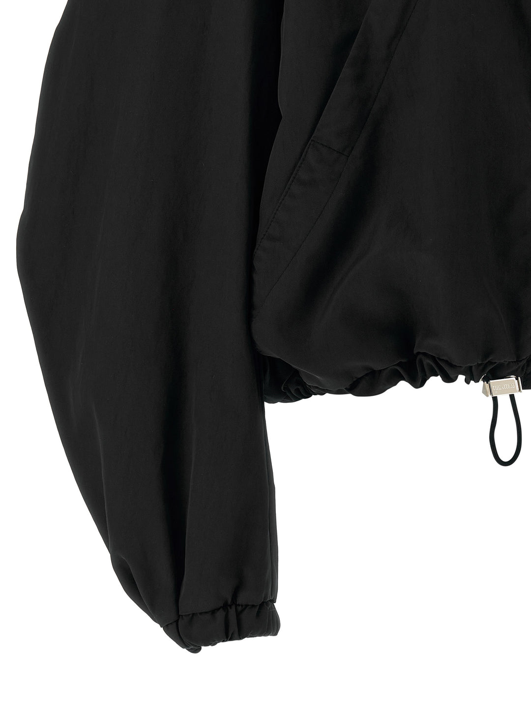 The Attico Black Polyester Bomber