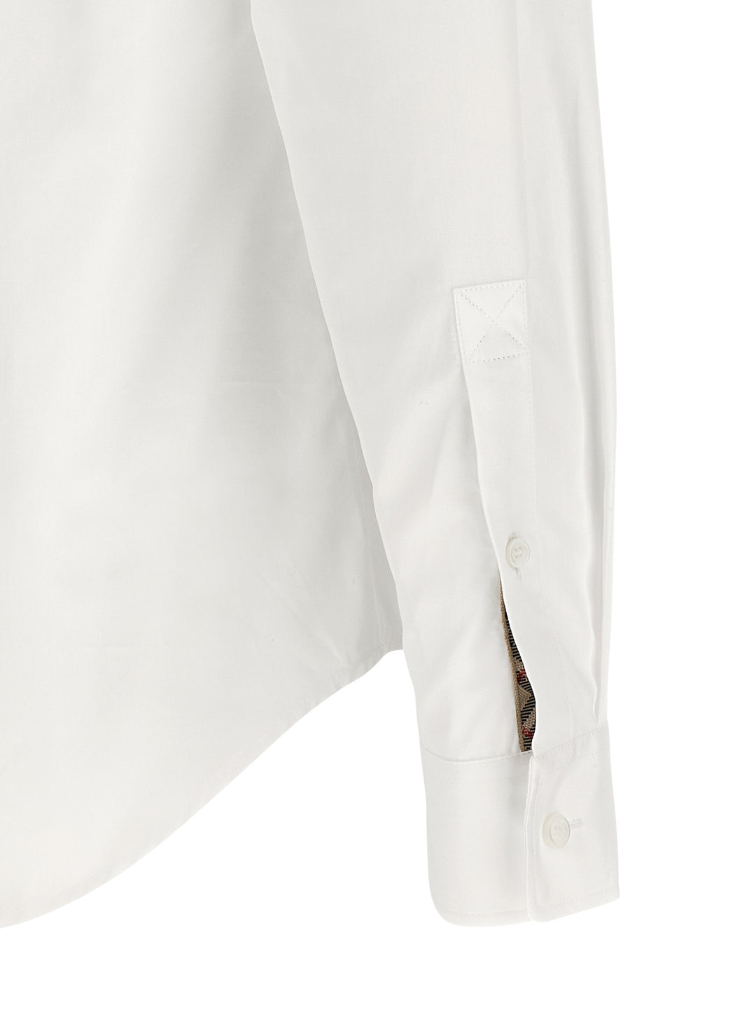 Burberry White Cotton Blouse