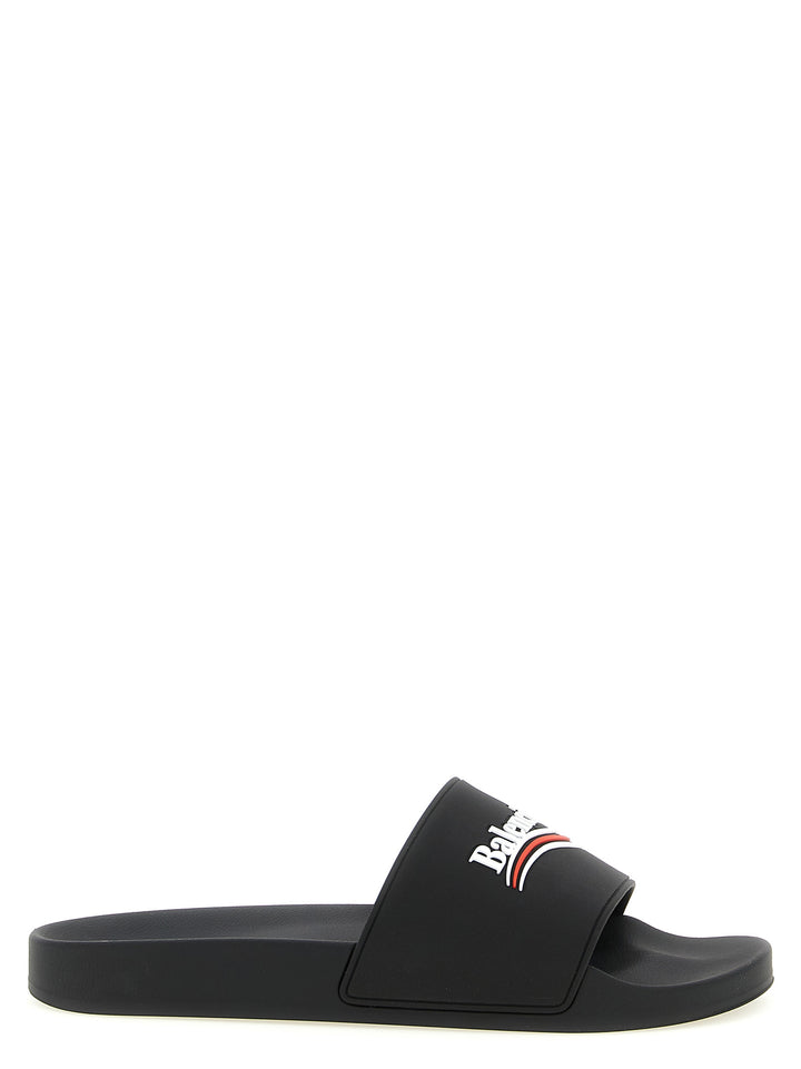 Balenciaga Black Plastic Slides