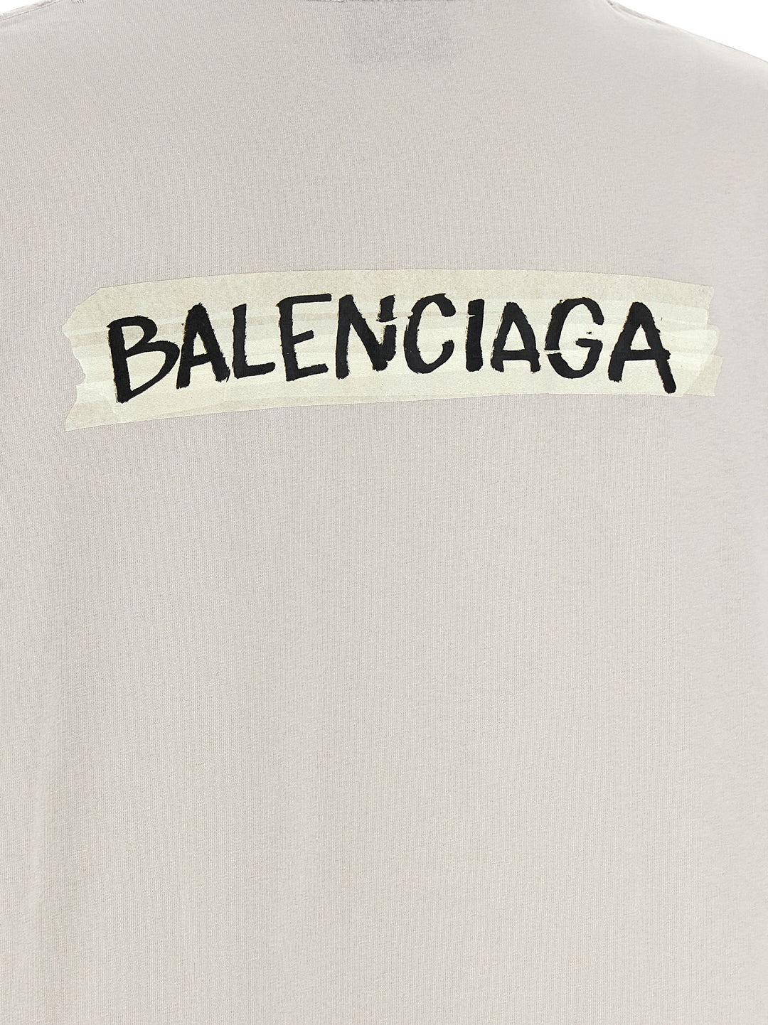Balenciaga Gray Cotton T-Shirt
