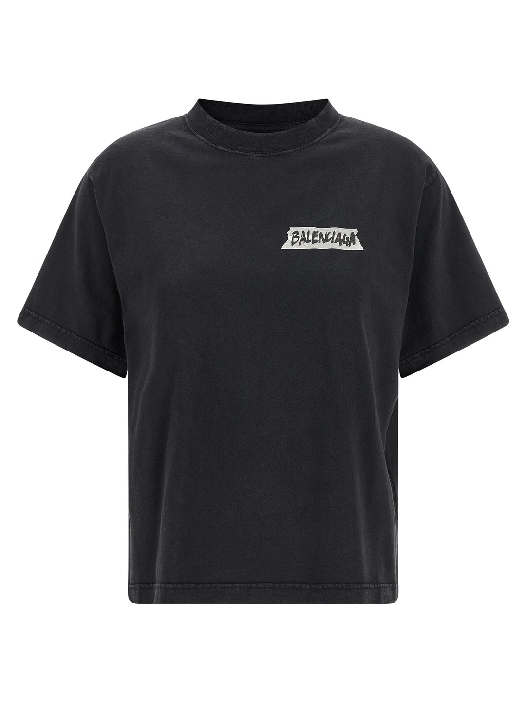 Balenciaga Black Cotton T-Shirt