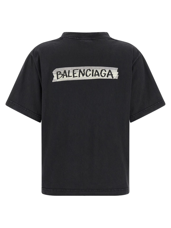 Balenciaga Black Cotton T-Shirt