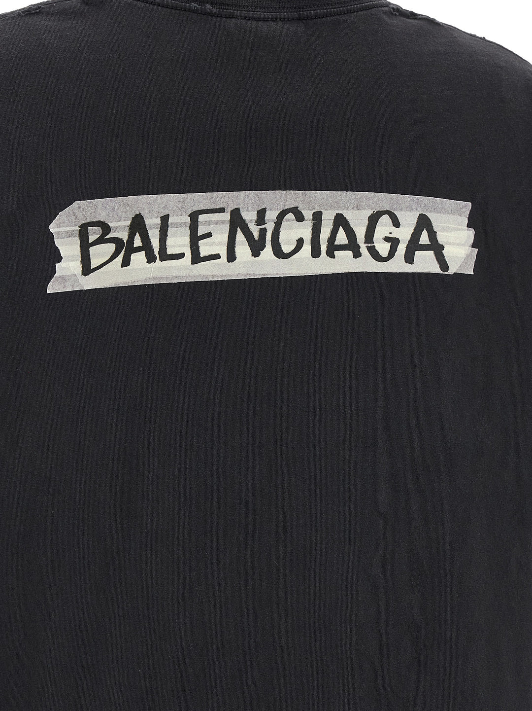Balenciaga Black Cotton T-Shirt