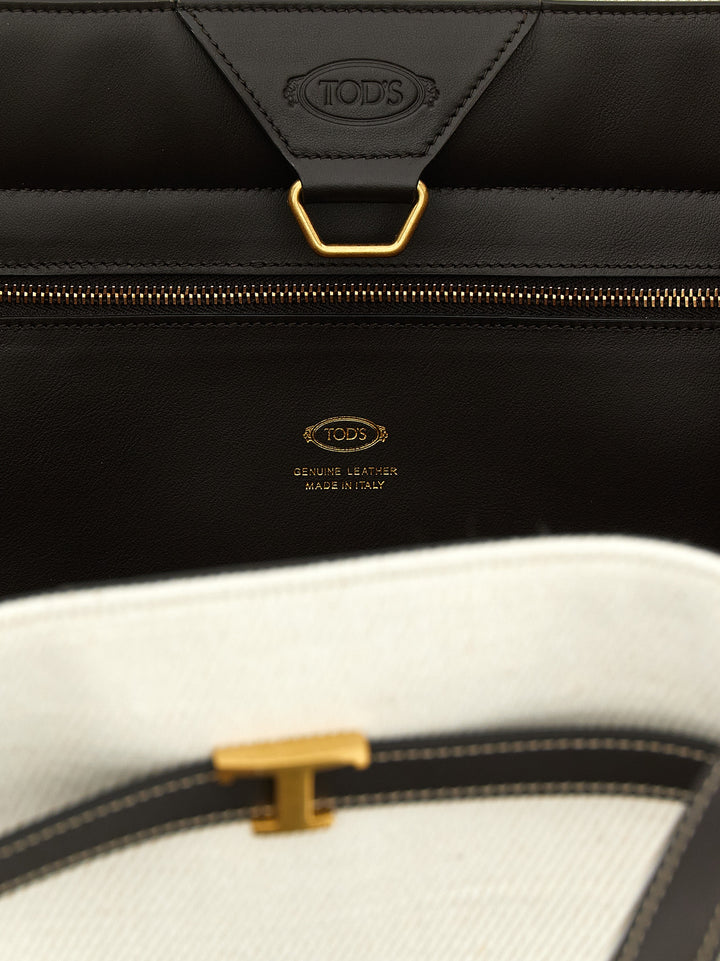 Tod's Multicolor Linen Tote Bag