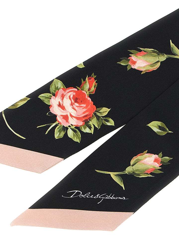 Dolce & Gabbana Black Silk Foulard