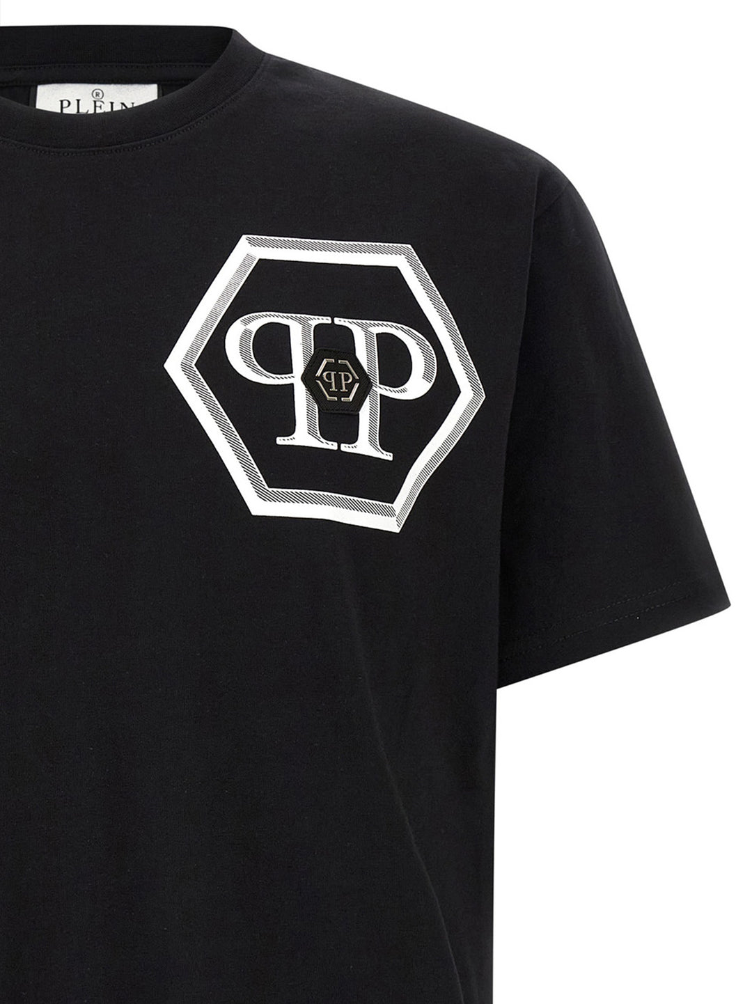 Philipp Plein Black Cotton T-Shirt