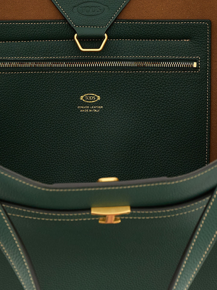 Tod's Bicolor Calfskin Tote Bag
