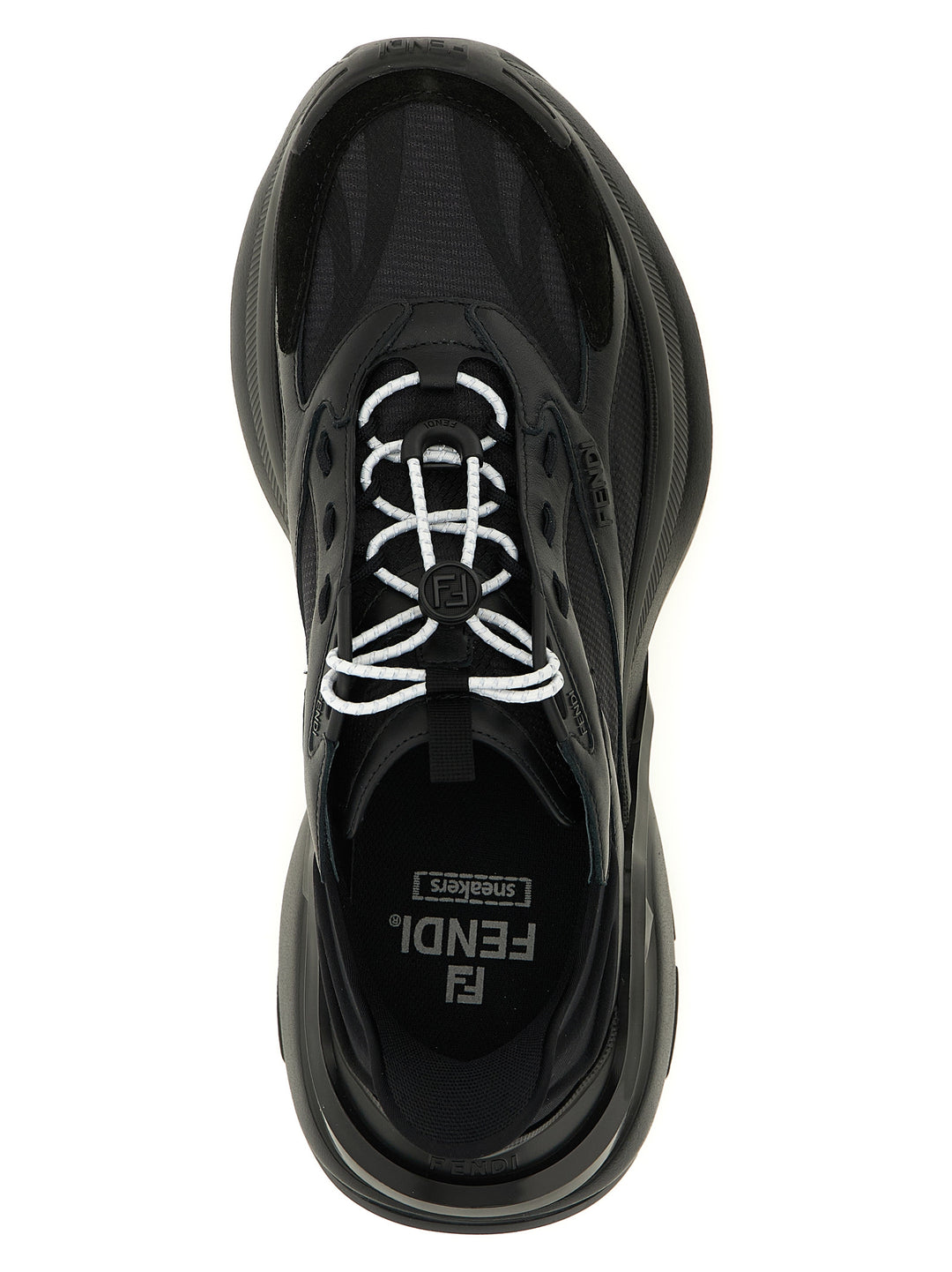 Fendi Black Calfskin Athletic Sneakers