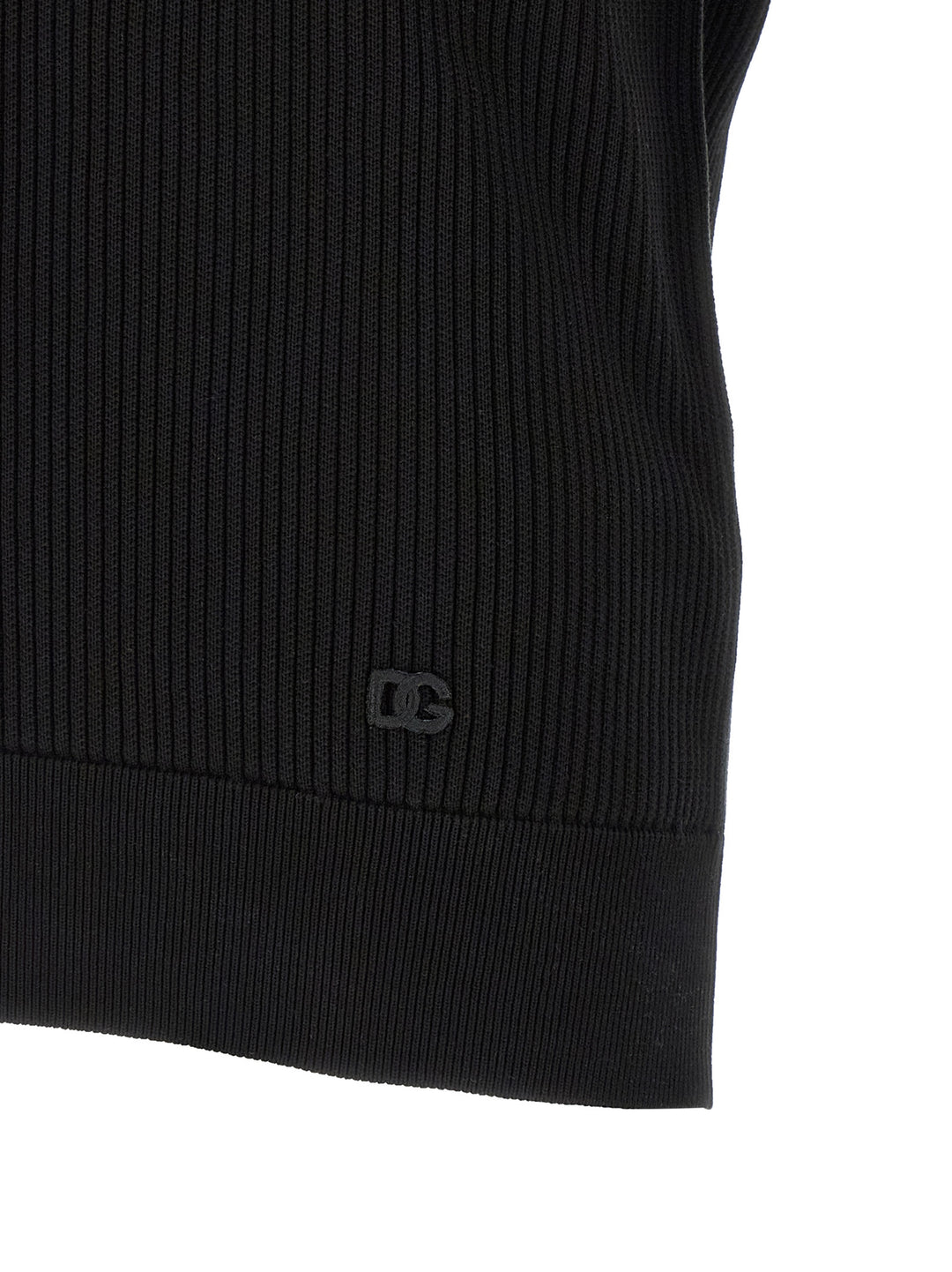 Dolce & Gabbana Black Cotton Polo Shirt