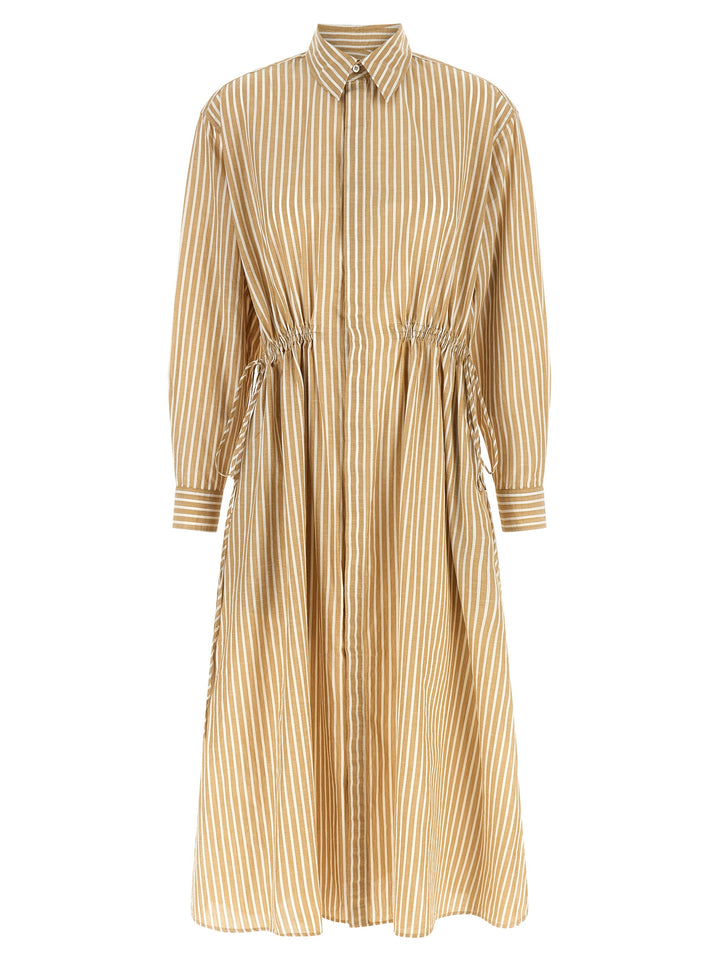Polo Ralph Lauren Beige Cotton Midi Dress