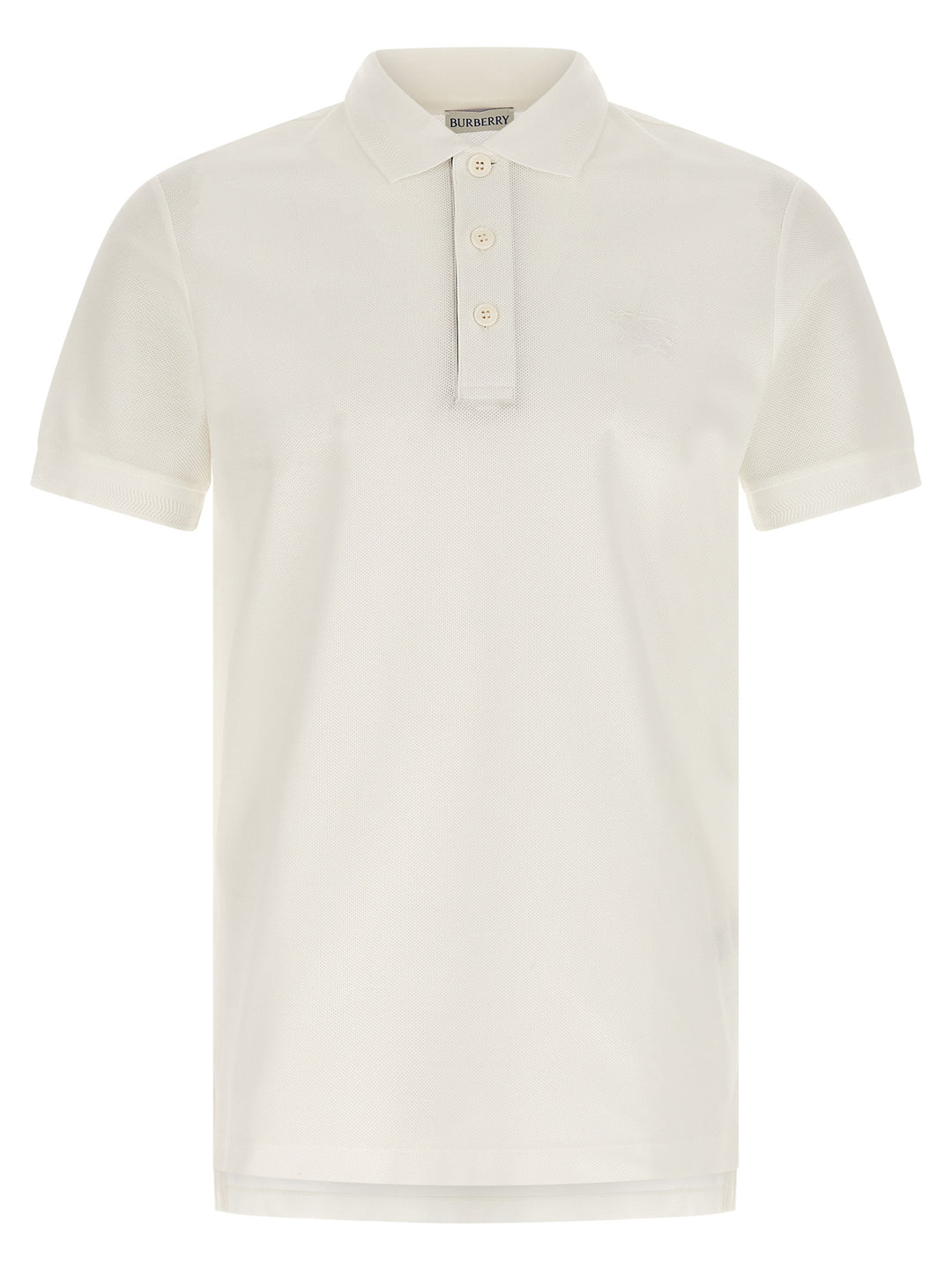 Burberry White Cotton Polo Shirt