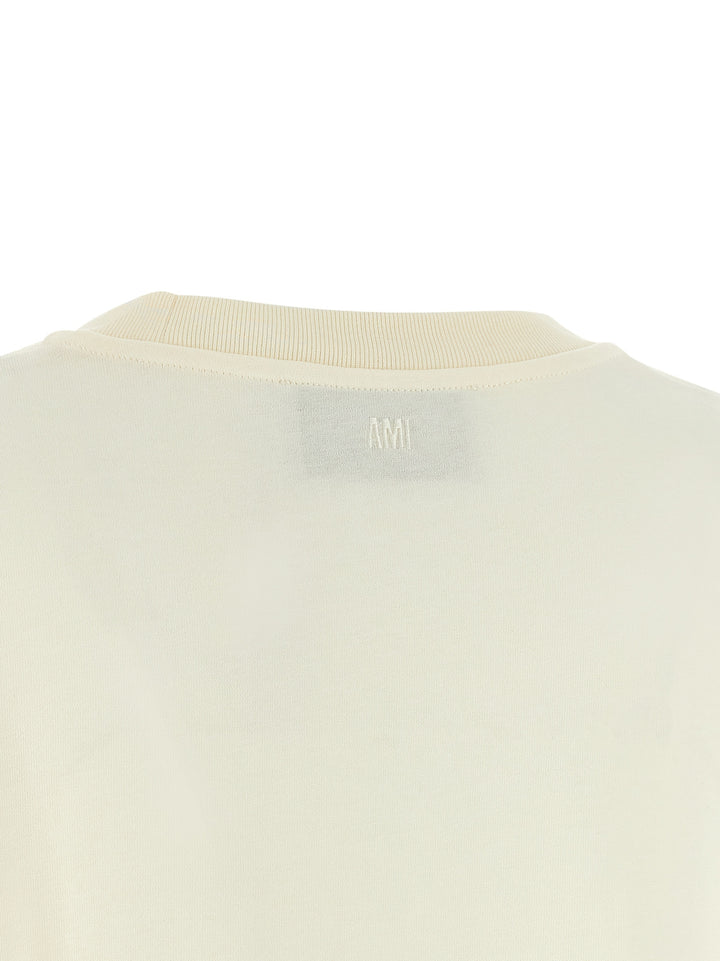 Ami Paris White Cotton T-Shirt