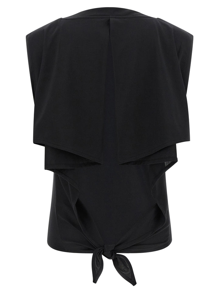 Jacquemus Black Paper Sleeveles T-Shirt
