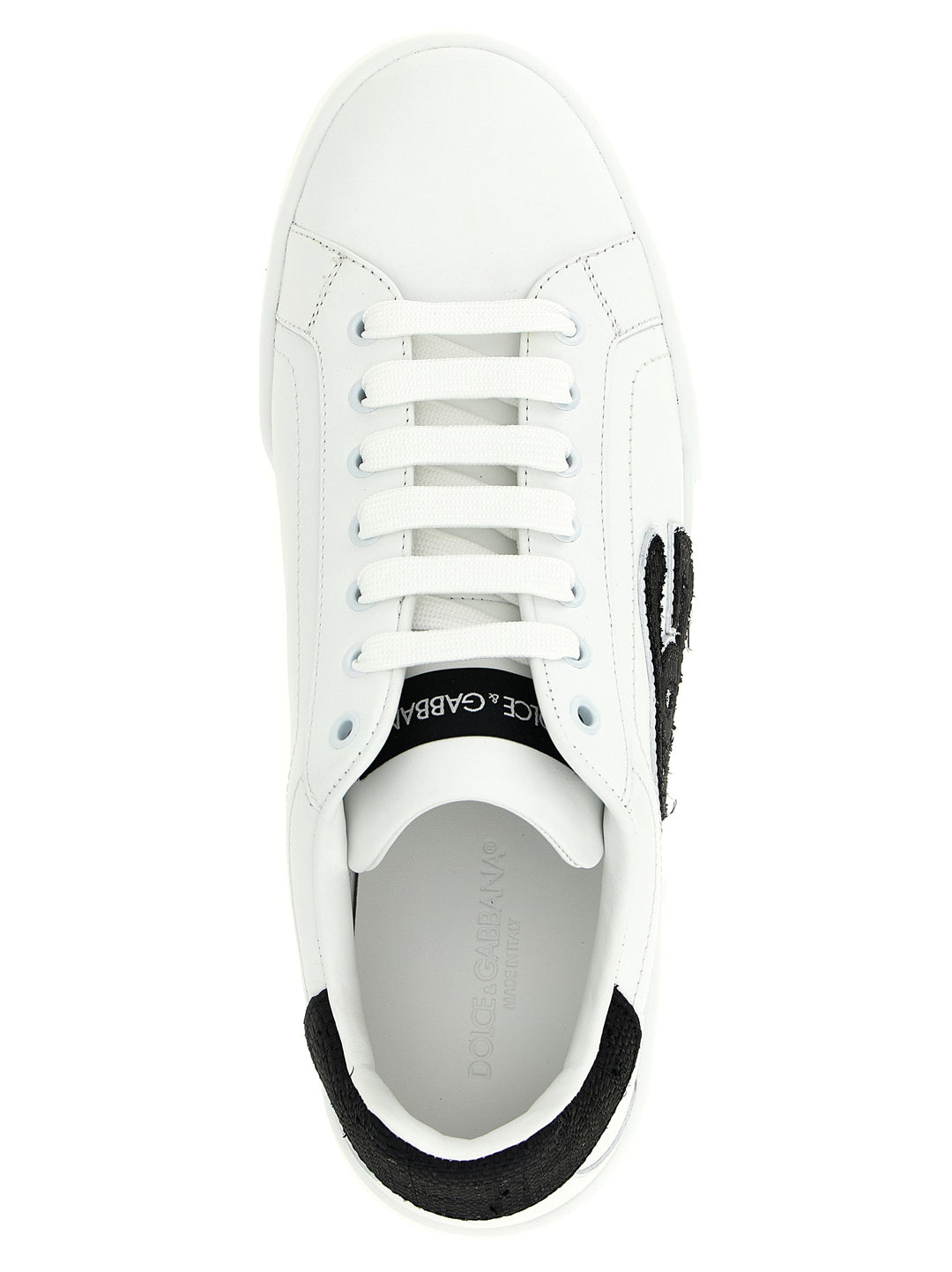Dolce & Gabbana Bicolor Calfskin Low Top Sneakers