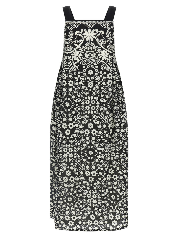 Max Mara Bicolor Cotton Long Dress
