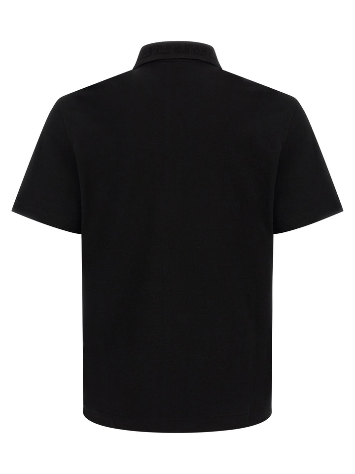 Versace Black Cotton Polo Shirt