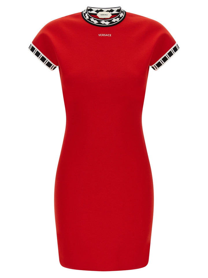Versace Multicolor Cotton Short Dress