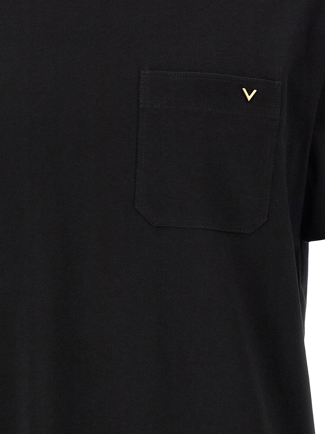 Valentino Garavani Black Cotton T-Shirt