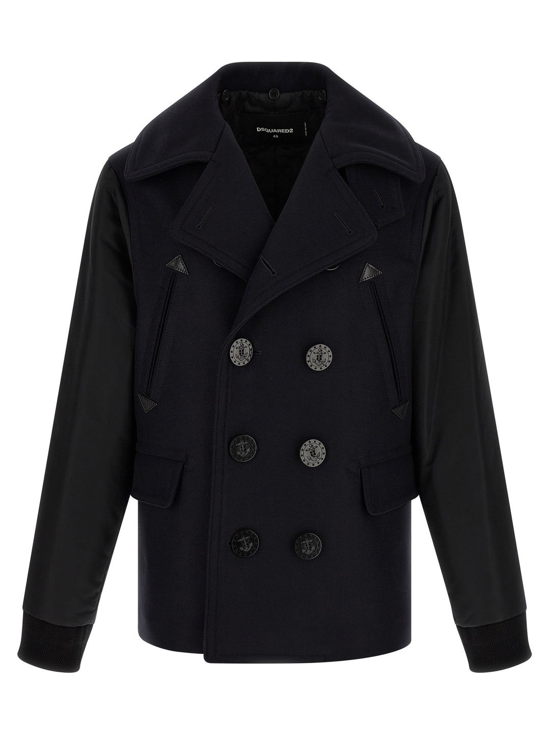 Dsquared² Blue Wool Coat