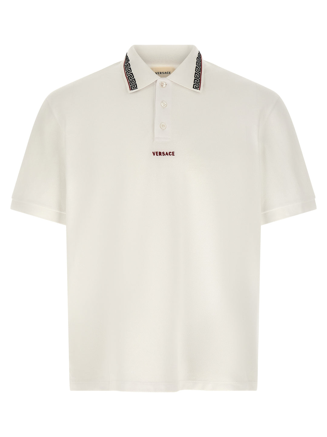 Versace White Cotton Polo Shirt