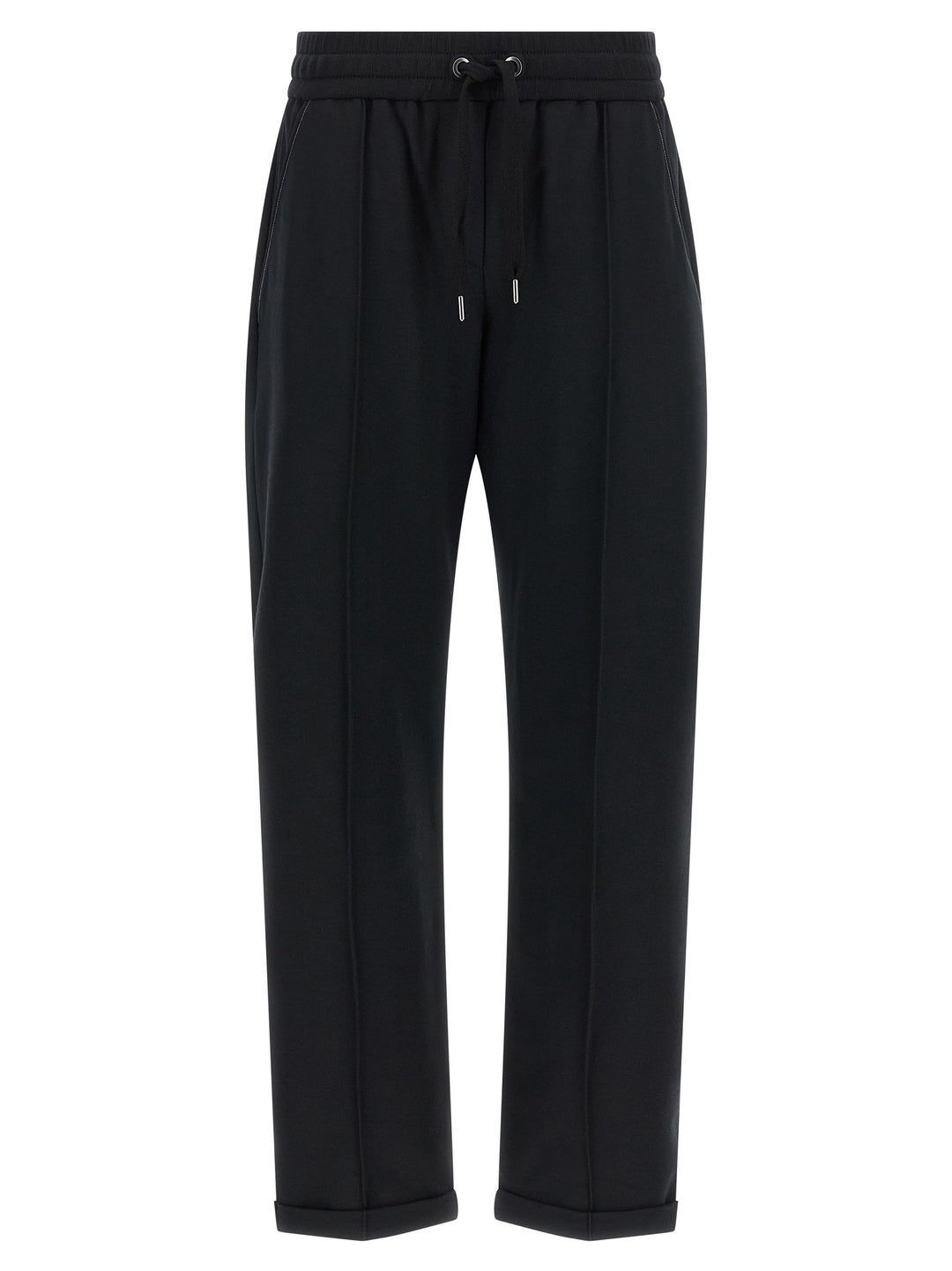 Brunello Cucinelli Black Cotton Joggers (Workout Pants)
