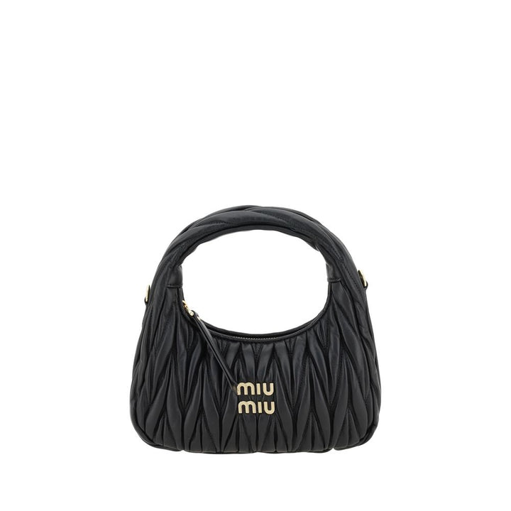 Miu Miu Black Calf Leather Bos Taurus Handbag
