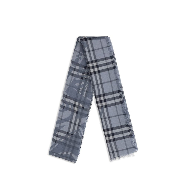 Burberry Blue Wool Oves Aries Foulard