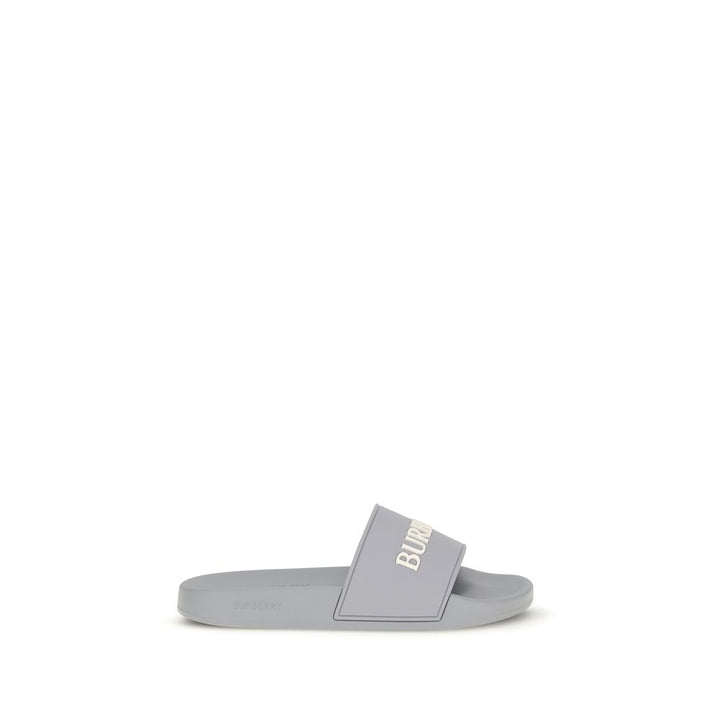 Burberry Gray Rubber Slides