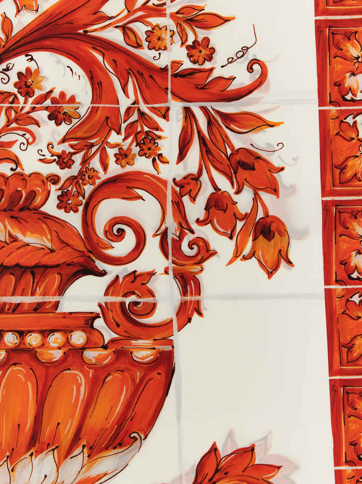 Dolce & Gabbana Orange Silk Umbrella