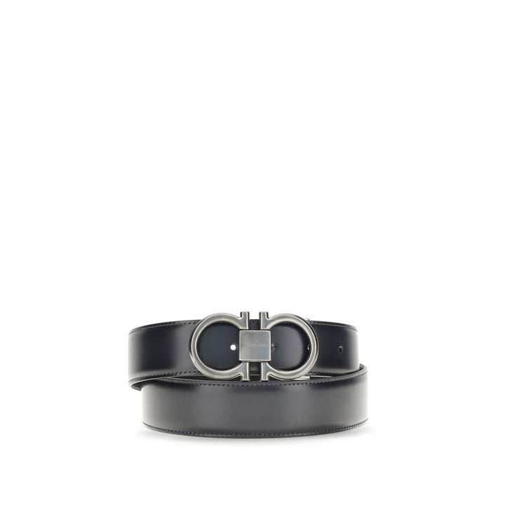 Ferragamo Blue Calf Leather Bos Taurus Regular Belt