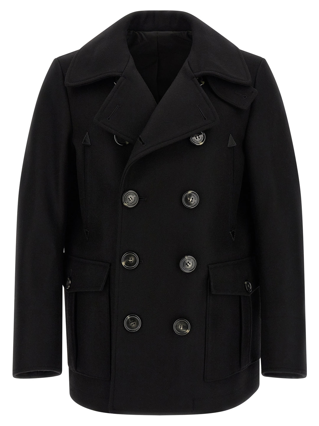 Dsquared² Black Wool Coat