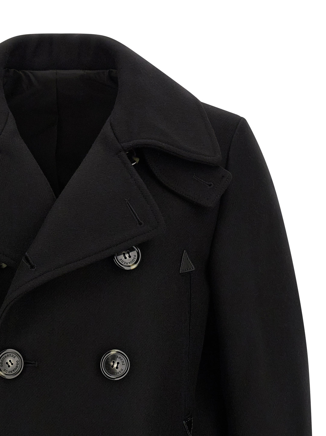Dsquared² Black Wool Coat