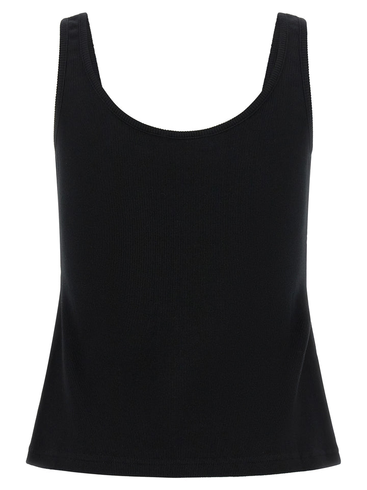 Off-White Black Cotton Tank Tops