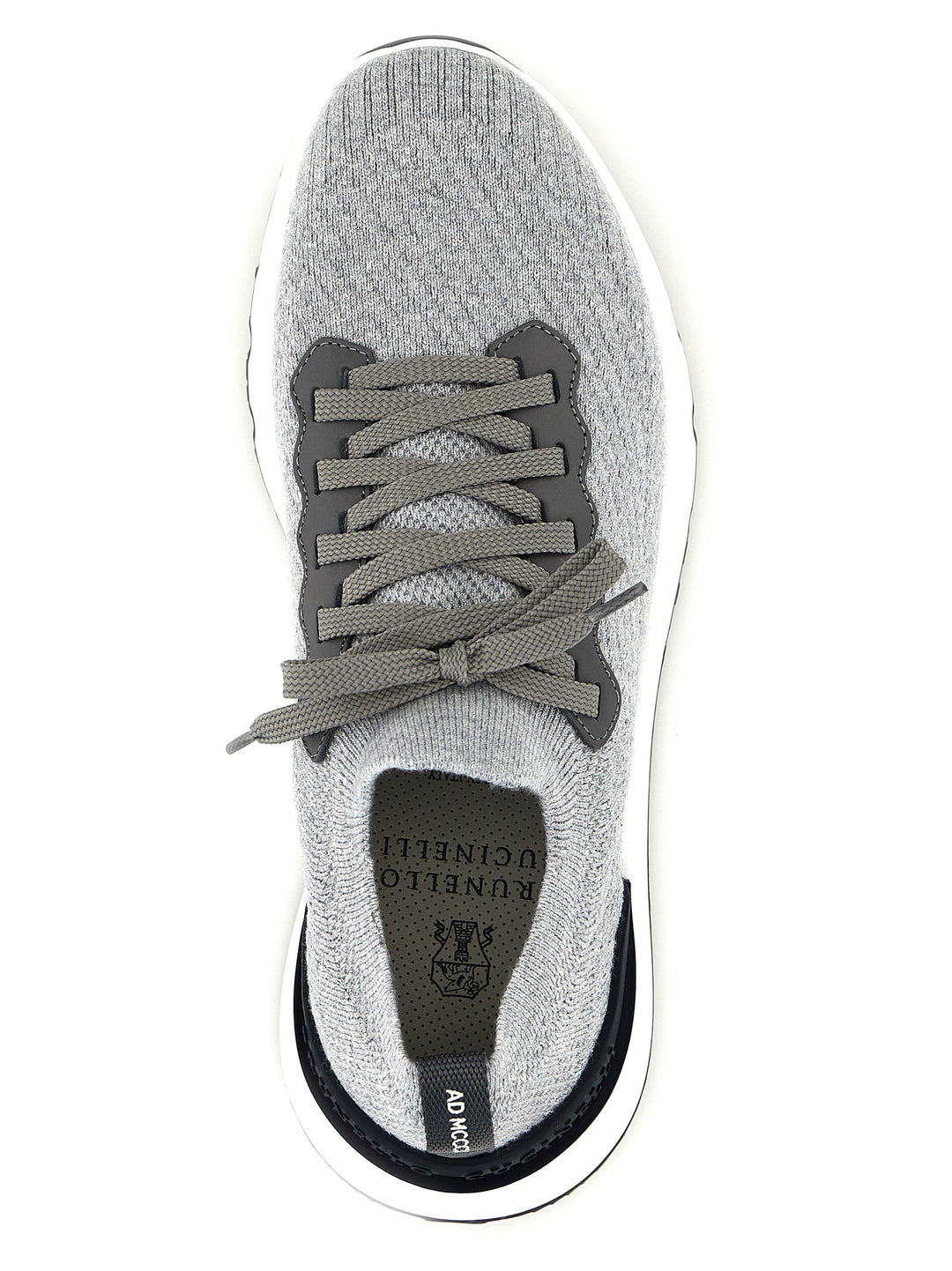 Brunello Cucinelli Gray Cotton Athletic Sneakers