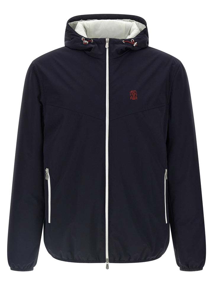 Brunello Cucinelli Blue Polyamide Shell Jacket